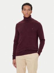Tommy Hilfiger Golf MW0MW28048 Bordowy Regular Fit. Czerwone kardigany męskie Tommy Hilfiger, m, bez wzorów, z bawełny, bez ramiączek. Za 509.99 zł.