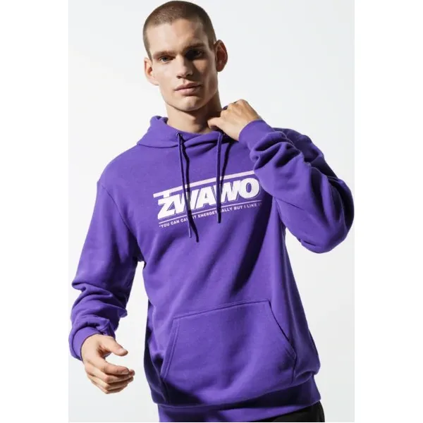 Confront Bluza Slogan Pur Sweatshirt , fioletowy, rozmiar S. Fioletowe bluzy nierozpinane męskie Confront, m, bez wzorów, z bawełny, sportowe, bez ramiączek, bez kaptura. W wyprzedaży za 103.99 zł.