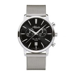 Zegarek Atlantic Męski Super De Luxe 64456.41.61 Chronograf srebrny. Szare zegarki męskie Atlantic. Za 1,938.31 zł.