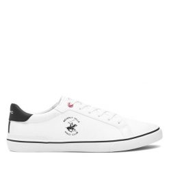Tenisówki Beverly Hills Polo Club. Białe trampki męskie Beverly Hills Polo Club, bez wzorów, bez zapięcia. Za 169.99 zł.