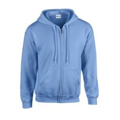 Bluza Z Kapturem Dla Dorosłych Unisex Heavy Blend Full Zip. Niebieskie bluzy nierozpinane męskie GILDAN, m, bez wzorów, bez ramiączek, z kapturem. Za 121.99 zł.