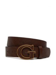 Guess Pasek Męski M4BZ31 L0VG0 Brązowy. Brązowe paski męskie Guess, z aplikacjami, ze skóry. Za 209.99 zł.