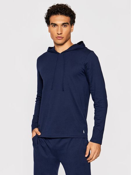 Polo Ralph Lauren Bluza Sle 714844760001 Granatowy Regular Fit. Niebieskie bluzy nierozpinane męskie Polo Ralph Lauren, m, bez wzorów, z bawełny, bez ramiączek, bez kaptura. Za 259.99 zł.