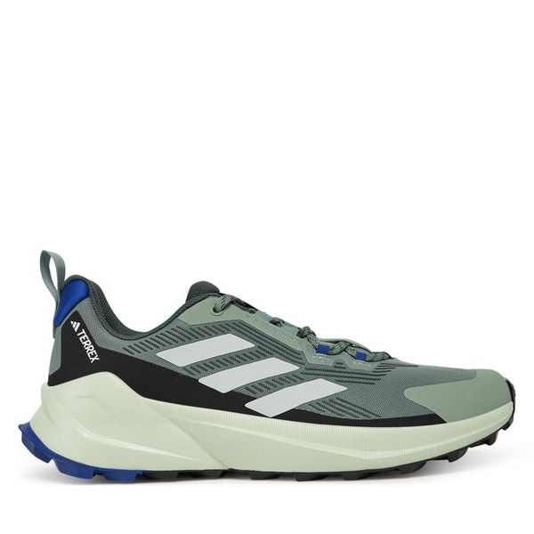 Trekkingi adidas. Zielone buty trekkingowe męskie ADIDAS, bez wzorów, sportowe, bez obcasa, bez zapięcia. Za 299.99 zł.