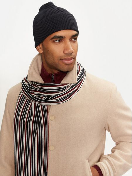 Tommy Hilfiger Zestaw Szalik i Czapka Th Corp Love AM0AM12939 Granatowy. Niebieskie czapki męskie Tommy Hilfiger, bez wzorów, z materiału. Za 419.99 zł.