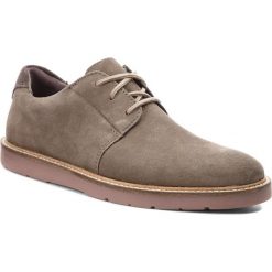 Półbuty CLARKS - Grandin Plain 261364377 Graphite. Zielone codzienne półbuty męskie Clarks, z materiału, klasyczne. Za 319.00 zł.