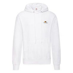 Bluza Męska Vintage Classic Z Nadrukowanym Logo. Białe bluzy nierozpinane męskie Fruit of the Loom, m, bez wzorów, vintage, bez ramiączek, bez kaptura. Za 109.99 zł.