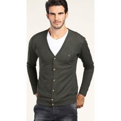 Kardigan w kolorze khaki. Brązowe kardigany męskie marki Philip Loren. W wyprzedaży za 169.95 zł.