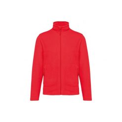 Ekologiczny polar Kariban. Czerwone bluzy z polaru męskie KARIBAN, m, bez wzorów, z polaru, bez ramiączek, bez kaptura. Za 172.00 zł.