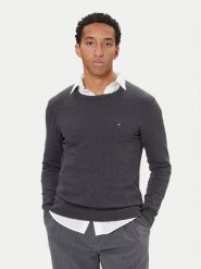 Tommy Hilfiger Sweter Essential Ssnl MW0MW39999 Szary Regular Fit. Szare kardigany męskie Tommy Hilfiger, m, bez wzorów, z bawełny, bez ramiączek. Za 379.99 zł.