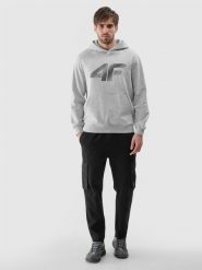 4F Bluza dresowa nierozpinana z kapturem męska - szara XXL. Szare bluzy nierozpinane męskie 4f, m, bez wzorów, z bawełny, sportowe, bez ramiączek, z kapturem. Za 169.99 zł.