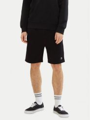 Tom Tailor Denim Szorty sportowe 1040931 Czarny Relaxed Fit. Czarne szorty sportowe męskie Tom Tailor Denim, bez wzorów, z denimu, sportowe. Za 179.99 zł.