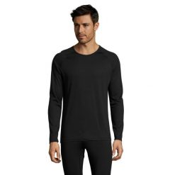 Męska Koszulka Sportowa Z Długim Rękawem. Czarne t-shirty sportowe męskie SOL'S, m, bez wzorów, sportowe, bez ramiączek. Za 54.99 zł.