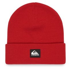 Czapka Quiksilver. Czerwone czapki męskie Quiksilver, na zimę, bez wzorów. Za 119.99 zł.