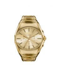 Diesel Zegarek D-Curve Chronograph DZ4695 Złoty. Żółte, analogowe zegarki męskie Diesel, złote. Za 1,469.00 zł.