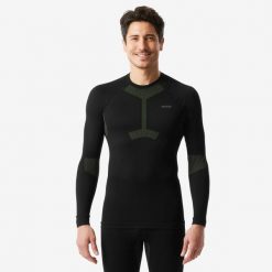 Koszulka termoaktywna narciarska męska Wedze BL500 soft seamless. Bielizna termoaktywna męska WED'ZE, m, bez wzorów, z elastanu, bez ramiączek, narciarskie. Za 129.99 zł.