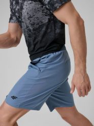 4F Spodenki treningowe szybkoschnące męskie - granatowe M. Niebieskie szorty męskie 4f, bez wzorów, z materiału. Za 99.99 zł.
