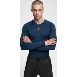 Longsleeve treningowy męski TSMLF300 - granat melanż. Bielizna termoaktywna męska marki 4f. W wyprzedaży za 59.99 zł.