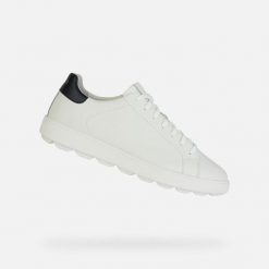 Sneakersy Geox Spherica. Białe buty sportowe na co dzień męskie Geox, m, bez wzorów, casualowe, bez ramiączek, bez kaptura. Za 505.50 zł.