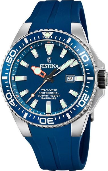 Zegarek Festina Zegarek męski Festina F20664-1 niebieski. Niebieskie zegarki męskie Festina. Za 594.00 zł.