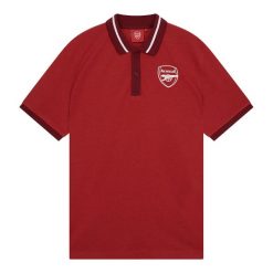 Polo męskie Arsenal. Czerwone koszulki polo męskie ARSENAL, m, bez wzorów, eleganckie, bez kołnierzyka, bez ramiączek. Za 199.99 zł.