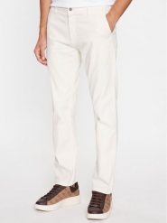 Guess Chinosy Angels M3BB16 WFPRA Écru Slim Fit. Eleganckie spodnie męskie Guess, z aplikacjami, z bawełny. Za 639.99 zł.