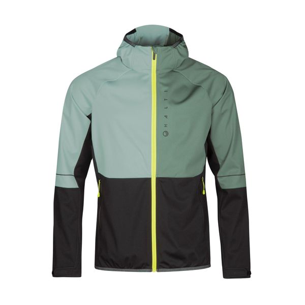 Kurtka softshellowa męska Halti Exhale. Czarne kurtki męskie Halti, m, bez wzorów, z softshellu, bez ramiączek, bez kaptura. Za 844.99 zł.