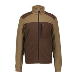Polar outdoor Solognac 500 dwukolorowy. Brązowe bluzy z polaru męskie SOLOGNAC, l, bez wzorów, z bawełny, sportowe, bez ramiączek, bez kaptura. Za 89.99 zł.