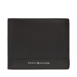 Portfel Tommy Hilfiger. Czarne portfele męskie Tommy Hilfiger, bez wzorów. Za 249.99 zł.