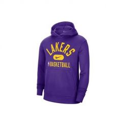 Bluza sportowa męska Nike Nba Los Angeles Lakers. Fioletowe bluzy nierozpinane męskie Nike, m, bez wzorów, sportowe, bez ramiączek, z kapturem. Za 416.00 zł.