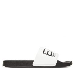 Klapki EA7 Emporio Armani. Białe klapki i japonki męskie EA7 Emporio Armani, bez wzorów. Za 149.99 zł.