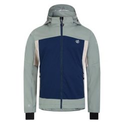 Kurtka turystyczna softshell Dare 2B Mountaineer. Niebieskie kurtki męskie Dare 2B, bez wzorów, z softshellu, sportowe, bez ramiączek, bez kaptura. Za 209.99 zł.