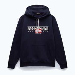 Bluza męska Napapijri B-Aylmer Hint. Niebieskie bluzy nierozpinane męskie Napapijri, m, bez wzorów, bez ramiączek, bez kaptura. W wyprzedaży za 354.50 zł.