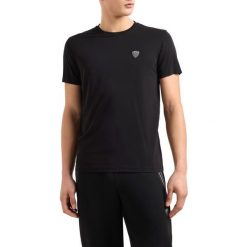 Koszulka sportowa męska EA7 Emporio Armani t-shirt na lato czarny. Czarne t-shirty sportowe męskie EA7, m, bez wzorów, sportowe, bez ramiączek. Za 299.00 zł.