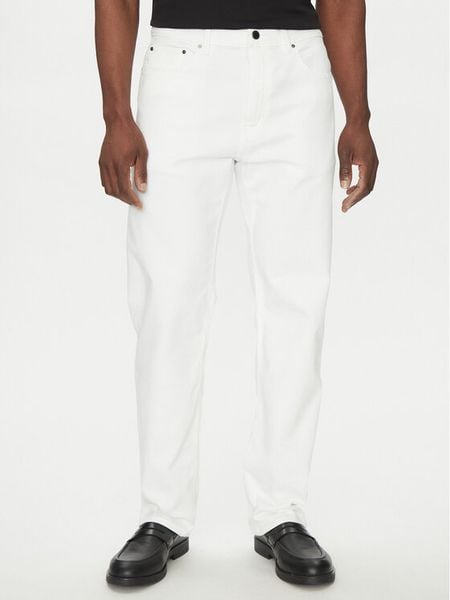 Michael Kors Jeansy CS5900K0UK Biały Straight Fit. Białe jeansy męskie Michael Kors, bez wzorów, z bawełny. Za 319.99 zł.