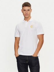 Just Cavalli Polo 76OAGG19 Biały Regular Fit. Białe koszulki polo męskie Just Cavalli, m, bez wzorów, z bawełny, bez kołnierzyka, bez ramiączek. Za 569.99 zł.