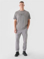 4F Spodnie dresowe męskie 4F x Robert Lewandowski - szare XXL. Szare spodnie dresowe męskie 4f, bez wzorów, z bawełny. W wyprzedaży za 119.99 zł.