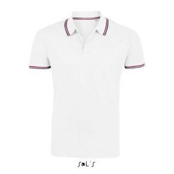 Polo Sol's Prestige. Białe koszulki polo męskie SOL'S, m, bez wzorów, z bawełny, bez kołnierzyka, bez ramiączek. Za 164.00 zł.