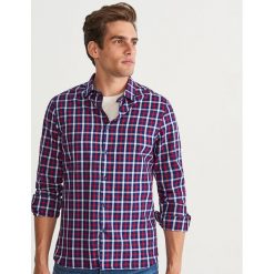 Koszula w kratę slim fit - Granatowy. Koszule męskie marki Reserved. W wyprzedaży za 69.99 zł.