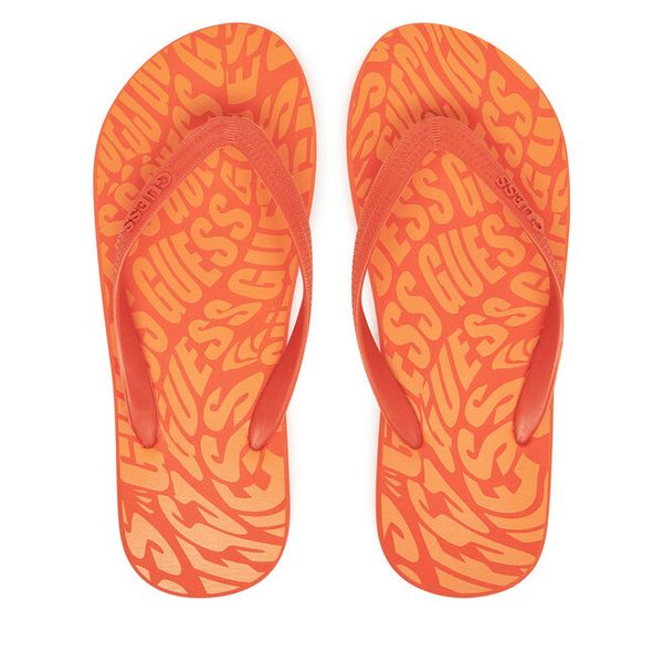 Japonki Guess. Brązowe klapki i japonki męskie Guess, z aplikacjami. Za 99.99 zł.