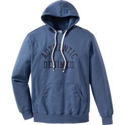 Bluza z kapturem i specjalnym krojem na wys. brzucha Regular Fit bonprix indygo. Bluzy nierozpinane męskie marki bonprix. Za 49.99 zł.