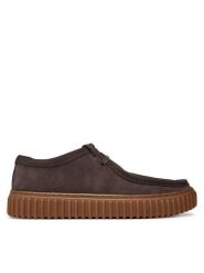 Clarks Półbuty Torhill Lo 26181386 Brązowy. Brązowe codzienne półbuty męskie Clarks, bez wzorów, ze skóry, bez obcasa, bez zapięcia. Za 389.99 zł.