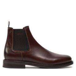 Sztyblety Gant. Brązowe sztyblety męskie Gant, bez obcasa, bez zapięcia. Za 559.99 zł.