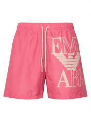 Emporio Armani Szorty kąpielowe EM000583 AF20434 UA303 Różowy Regular Fit. Czerwone kąpielówki męskie Emporio Armani, m, bez wzorów, z syntetyku. Za 489.99 zł.