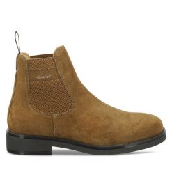Sztyblety Gant. Brązowe sztyblety męskie Gant, bez obcasa, bez zapięcia. Za 539.99 zł.