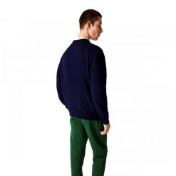 Bluza bez kaptura Męska Lacoste Ciemnoniebieski. Niebieskie bluzy nierozpinane męskie Lacoste, m, bez wzorów, sportowe, bez ramiączek, bez kaptura. W wyprzedaży za 430.40 zł.