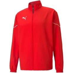Kurtka do piłki nożnej męska Puma teamRISE Sideline. Czerwone kurtki męskie Puma, m, bez wzorów, bez ramiączek, bez kaptura. Za 224.48 zł.