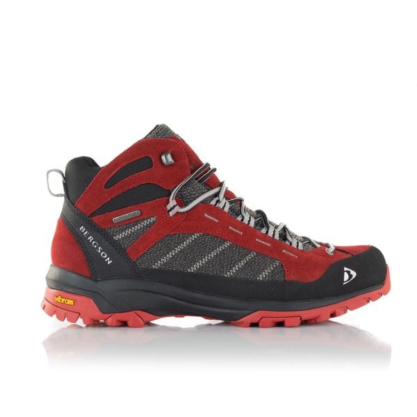 Buty trekkingowe męskie KADAM MID STX. Czerwone buty trekkingowe męskie Bergson, bez wzorów, bez zapięcia, trekkingowe. W wyprzedaży za 383.00 zł.