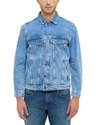Męska Kurtka Jeansowa Mustang Style Dallas Jacket Denim Blue 1016352 5000 310. Niebieskie kurtki męskie Mustang, m, bez wzorów, z denimu, bez ramiączek, bez kaptura. Za 299.99 zł.