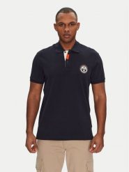Napapijri Polo E-Clanis NP0A4ID31761 Granatowy Regular Fit. Niebieskie koszulki polo męskie Napapijri, m, bez wzorów, z bawełny, bez kołnierzyka, bez ramiączek. Za 179.99 zł.